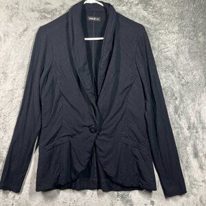 Miik Cardigan Blazer Womens Medium Black Bamboo Soft Casual Stretch